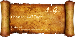 Aberle Gábor névjegykártya