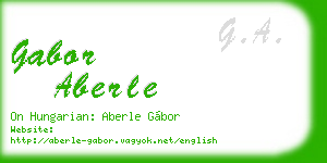 gabor aberle business card